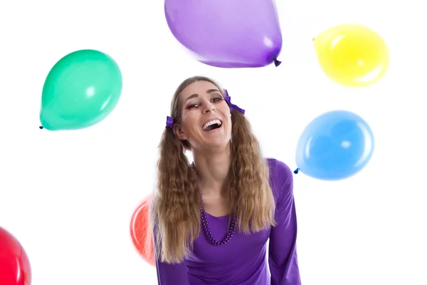 Girl celebrates his birthday — Stock Photo, Image