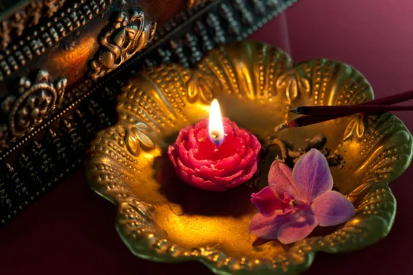 Meditation with Incense — Stock Photo, Image