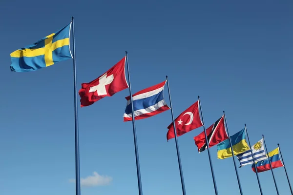 Διεθνείς σημαίες Royalty Free Φωτογραφίες Αρχείου
