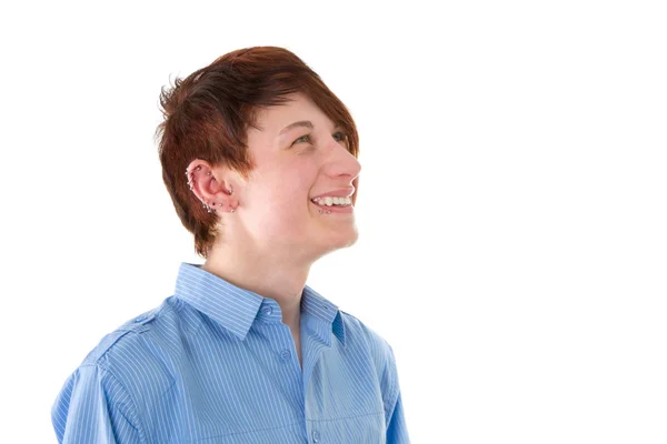 Young man with piercing — Stock Photo, Image