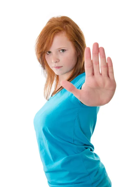 Stop - tot hier en niet verder! — Stockfoto