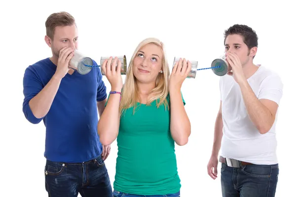 Mund-zu-Mund-Propaganda - junge Menschen — Stockfoto