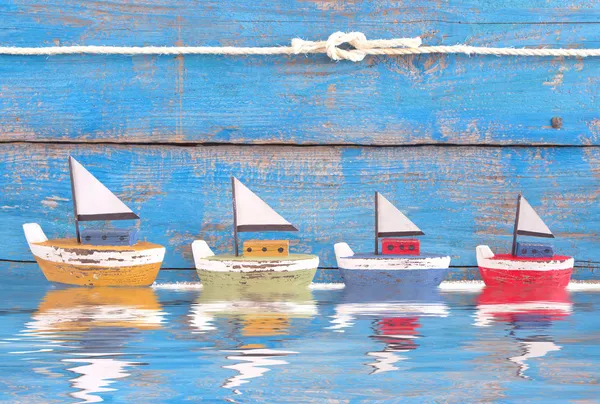 Barcos de brinquedo Shabby — Fotografia de Stock