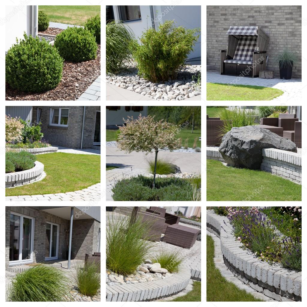 Garden design photo collage
