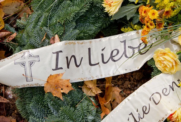 Wreath with German text — Stock Photo, Image