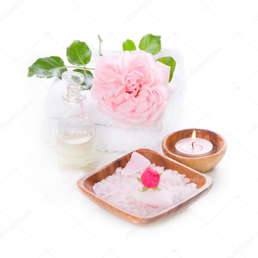 Spa set with rose