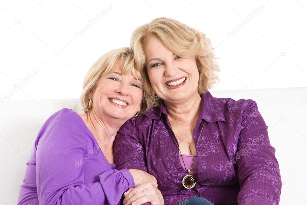 Older women smiling