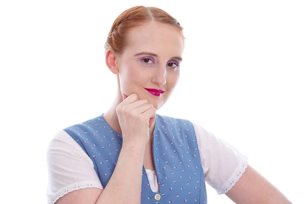 Bayerska flicka i dirndl — Stockfoto