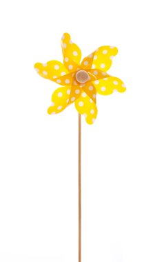 yaz - bir güneş gibi sarı için izole yel değirmeni