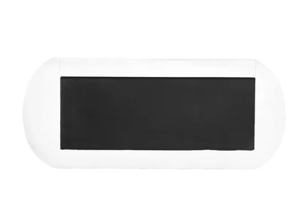 White isolated chalkboard or sign — Stock Photo, Image