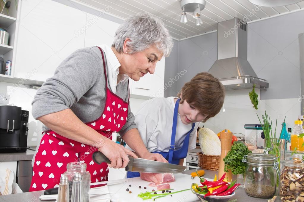 Granny And Young Boy