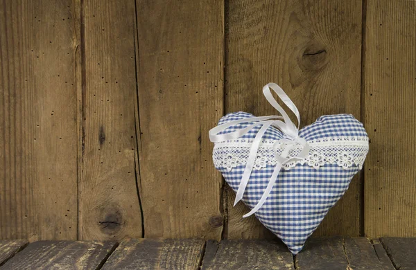 Coração verificado azul - símbolo de amor — Fotografia de Stock