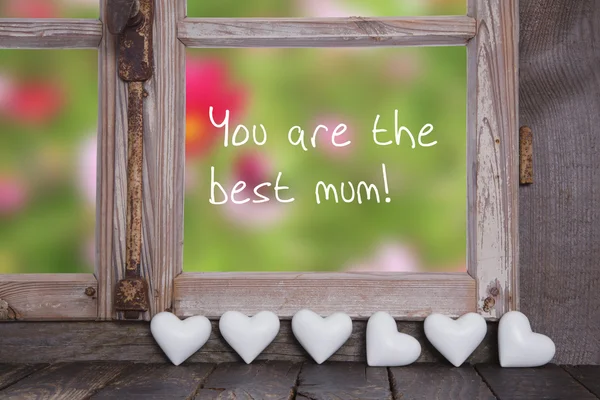 Du är den bästa mamma! gratulationskort för mors dag — Stockfoto