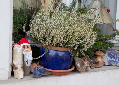 ahşap doğal açık Noel dekorasyon.