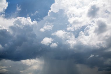 Horrible clouds in a thunderstorm on the ocean. clipart