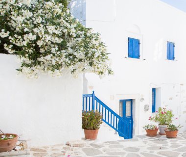 Kiklad mimari. Onun ty binalarla Yunan Adası