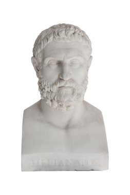 Isolated bust of Periandros (died in 583 before Christ) - replic clipart