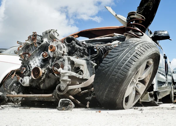 Carros batidos — Fotografia de Stock