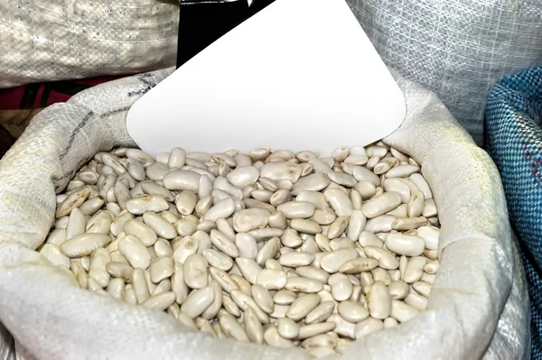 Sack with white beans