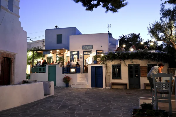 Nachtleven in folegandros, Griekenland — Stockfoto