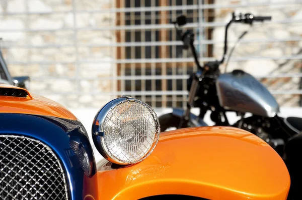 Detalle del coche y motocicleta —  Fotos de Stock