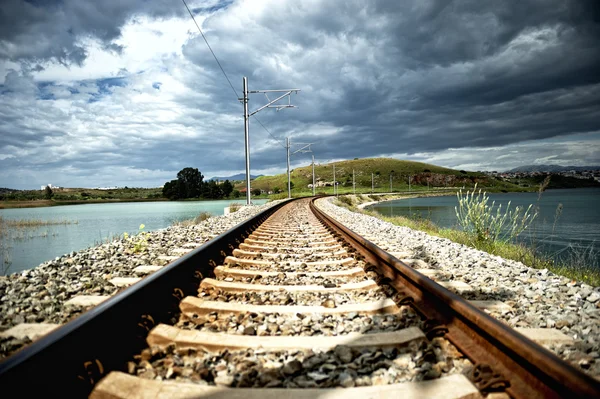 Železniční trať — Stock fotografie