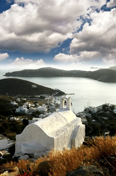 View of the port of Ios island, Greece — Stock Photo, Image