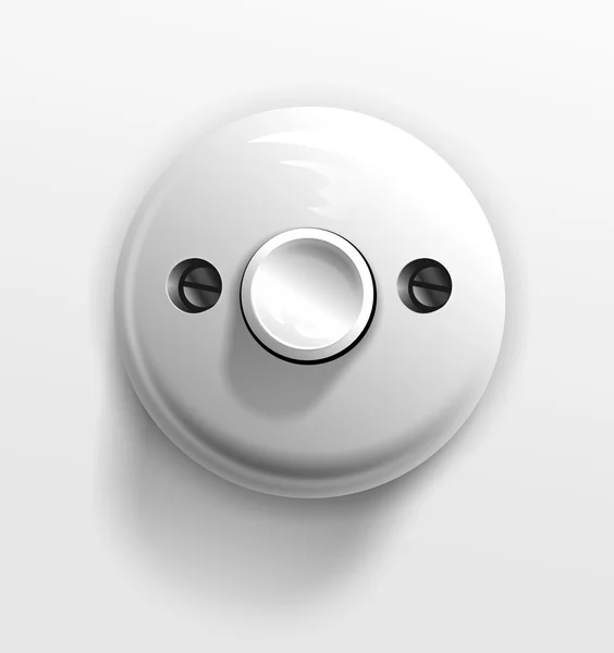 White electric switch — Stock Photo, Image