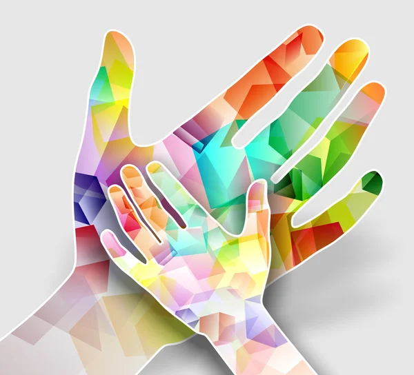 Painted hands — Stock Photo, Image