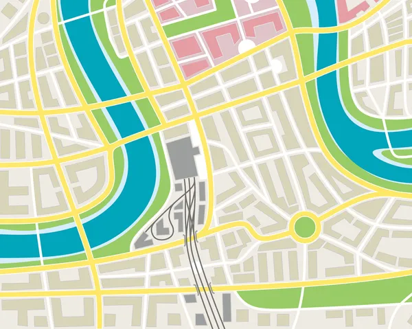 도시 지도 — 스톡 사진