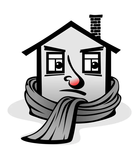 Globo en una casa con depresión. Quédate en casa. Aislamiento