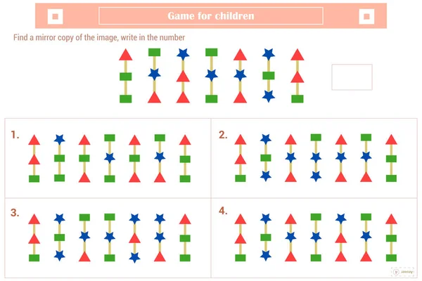 Logik Puzzle Für Kinder Wählen Und Notieren Sie Die Nummer lizenzfreie Stockillustrationen