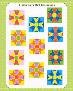  Çocuklar için mantık oyunu. Hangi şekil olduğunu bul 