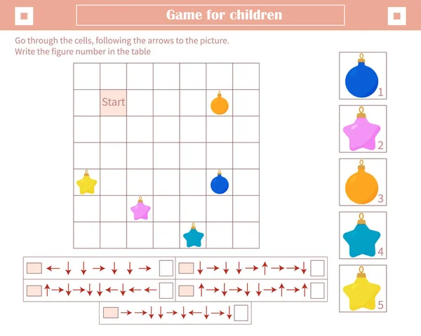 Игра для детей. Развитие пространственного планирования — стоковый вектор
