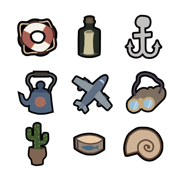 вектор значков движения, установленных на белом 