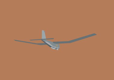 illustration of military aircraft with national ukrainian trident symbol isolated on brown clipart