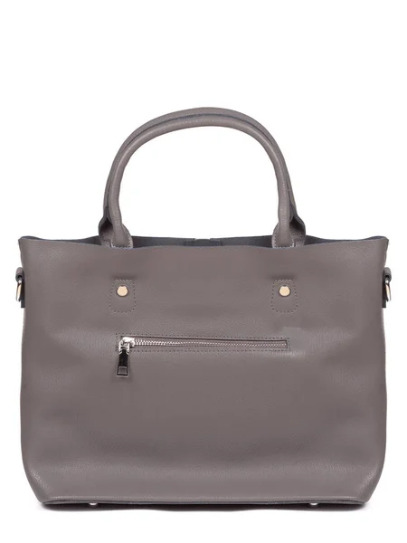 Grey Leather Woman Handbag Strap Isolated White Background — Fotografia de Stock
