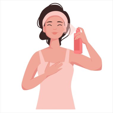 Nemlendirici Yüz Spreyle Şirin Kız