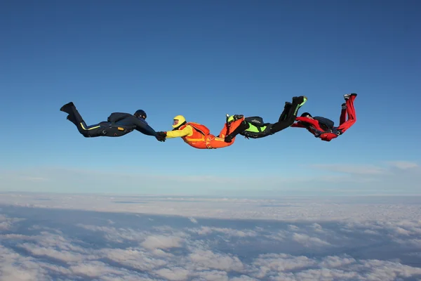 Oluşumu skydiving Telifsiz Stok Imajlar