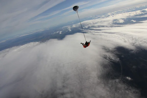 Tandem skydiving Stok Resim