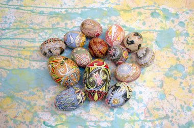 Paskalya yumurtaları boya arka plan.