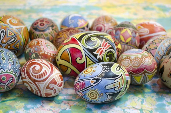 Húsvéti tojás hátteret, festék — Stock Fotó