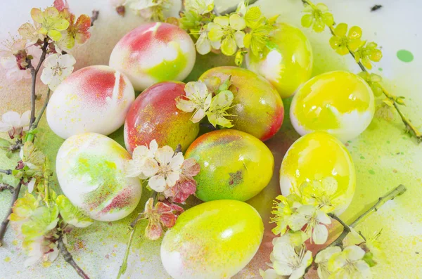 Easter egg paint aerosol — Stock Photo, Image