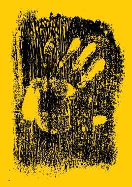 Sanatçı el baskı parça sanat