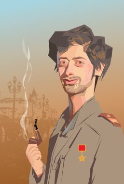 portre adam karikatür askeri