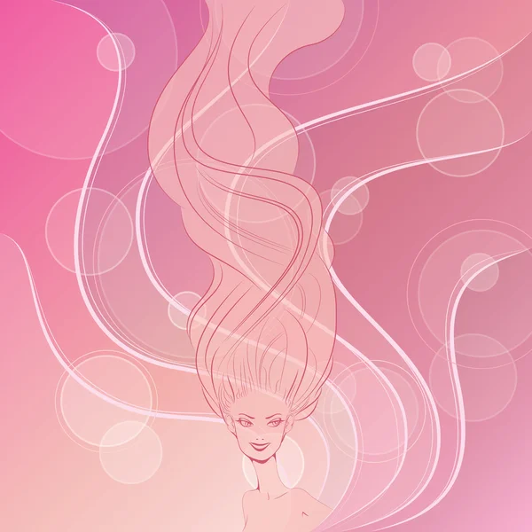 Style wind in hair backgrounds fashion — Stock Vector