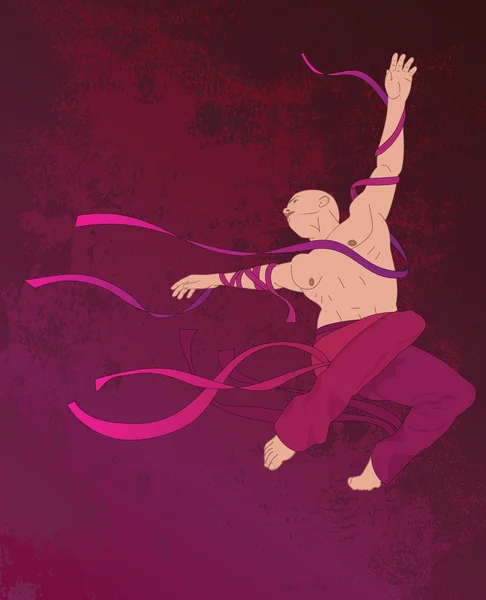 男子舞蹈零重力 — 图库矢量图片