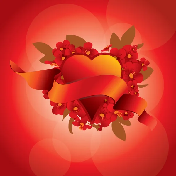 Fleurs d'amour — Image vectorielle