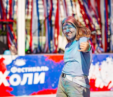 Holi Renkler Festivali, Soçi, Krasnodar Bölgesi, Rusya, 08.21.2021