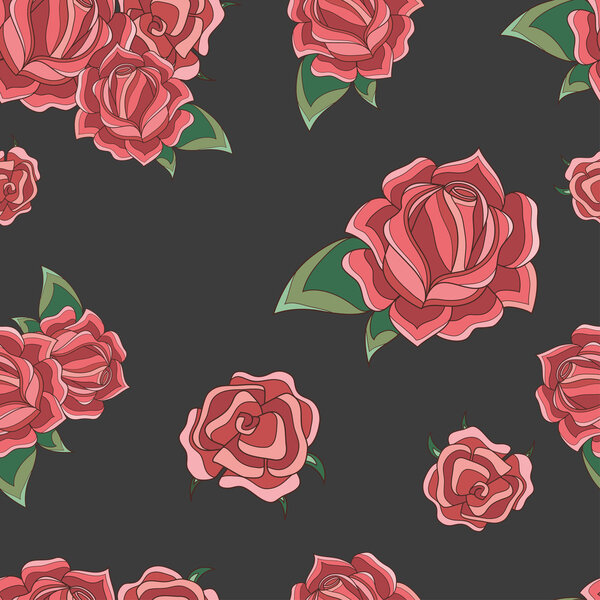 seamless pattern roses